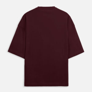 Alternative view of French Terry Oversized T-Shirt - Maroon