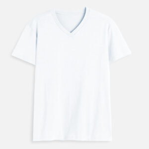 Men's V Neck T-Shirt - White