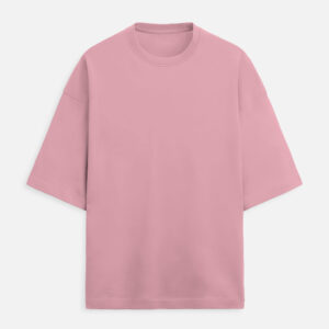 French Terry Oversized T-Shirt - Flamingo