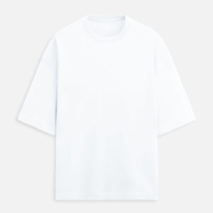 French Terry Oversized T-Shirt - White