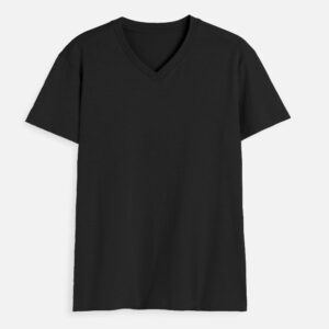 Men's V Neck T-Shirt - Black