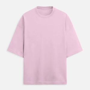 French Terry Oversized T-Shirt - Baby Pink