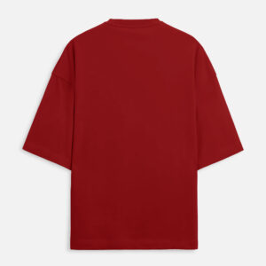 Alternative view of French Terry Oversized T-Shirt - Red