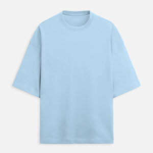 French Terry Oversized T-Shirt - Baby Blue