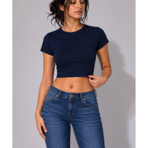 Crop Top - Navy Blue